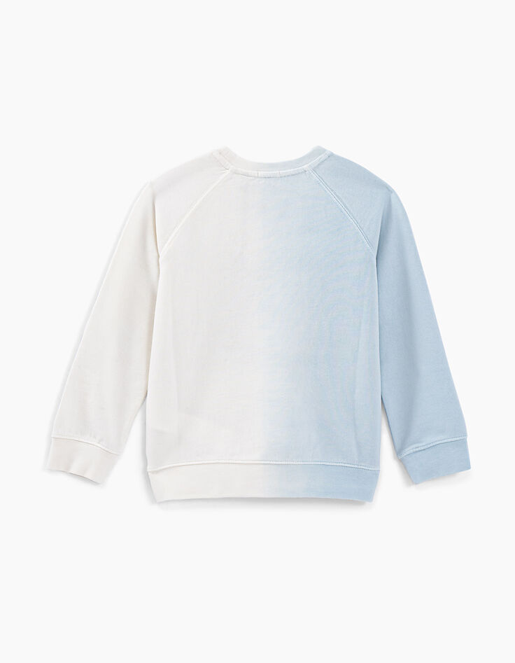 Sweat blanc cassé deep dye à message garçon-4