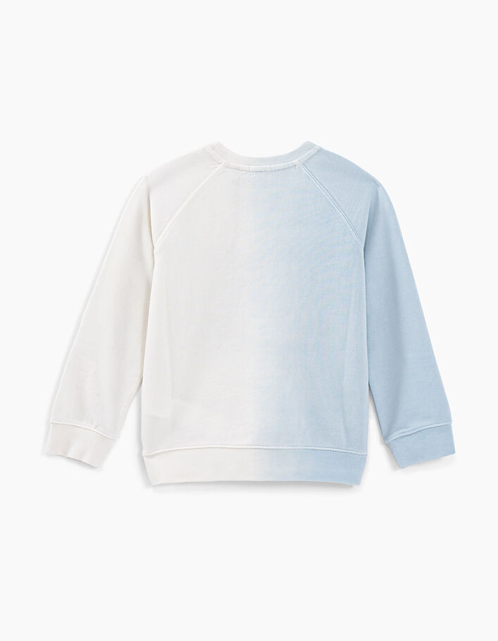Gebroken witte sweater deep dye met tekst jongens - IKKS