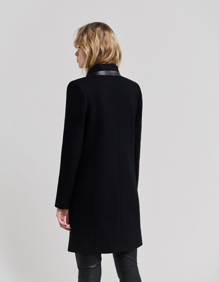 Women’s black collar coat - IKKS