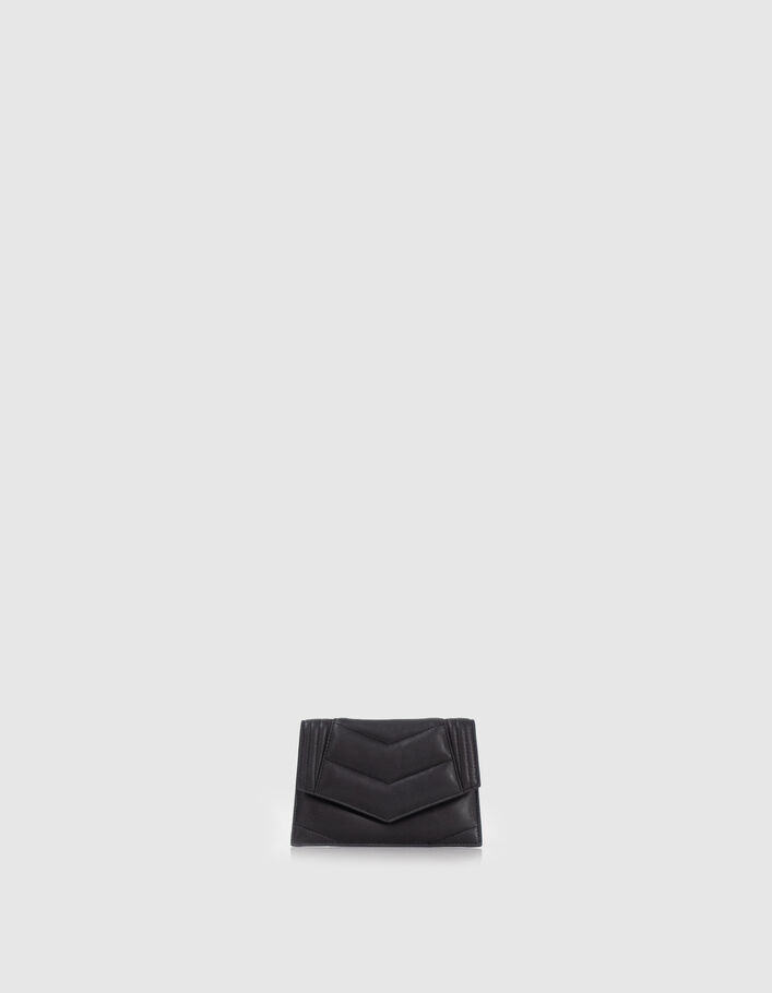 Porte-cartes THE 1 TIMELESS noir cuir matelassé Taille M Femme - IKKS
