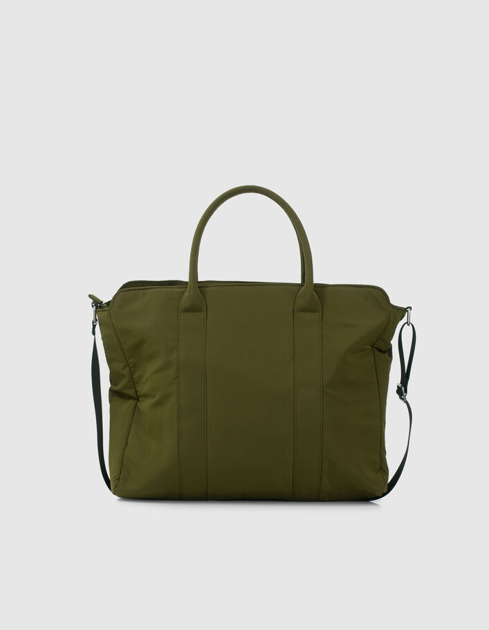 Kaki shopper visgraatdoorstikking meisjes-3