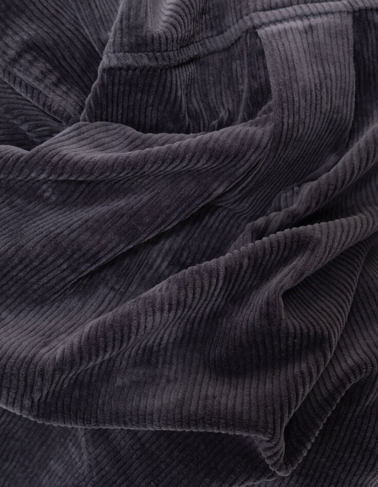 Chemise manches longues grise velours côtelé garçon-9 Chemise manches longues grise velours côtelé garçon-9