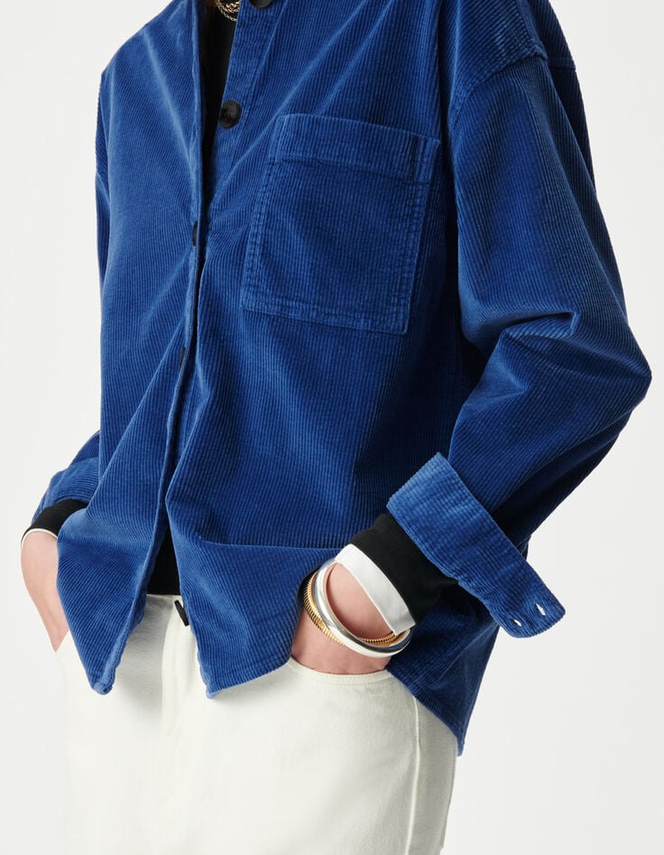 Women’s blue corduroy overshirt-3 Women’s blue corduroy overshirt-3