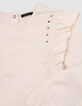 Blouse ecru broderie anglaise motifs army fille-2