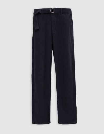 Jean baggy noir velours milleraies 7/8e Femme - IKKS