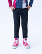 Marineblaue Jungen-Jogginghose mit Hahnentrittmuster-2