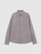 Men's mink-coloured flannel REGULAR shirt-1