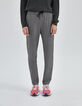 Jogpant gris avec taille élastiquée Femme-2