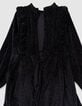 Schwarzes Kleid aus Velours mit Rüschendetails, Mädchen-7 Schwarzes Kleid aus Velours mit Rüschendetails, Mädchen-7