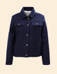 Manteau court marine lainage fourr&eacute; I.Code-6