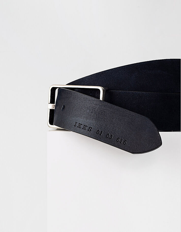 Ceinture marine en cuir nubuck Homme-2