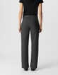 Women's gray striped tennis suit pants-3