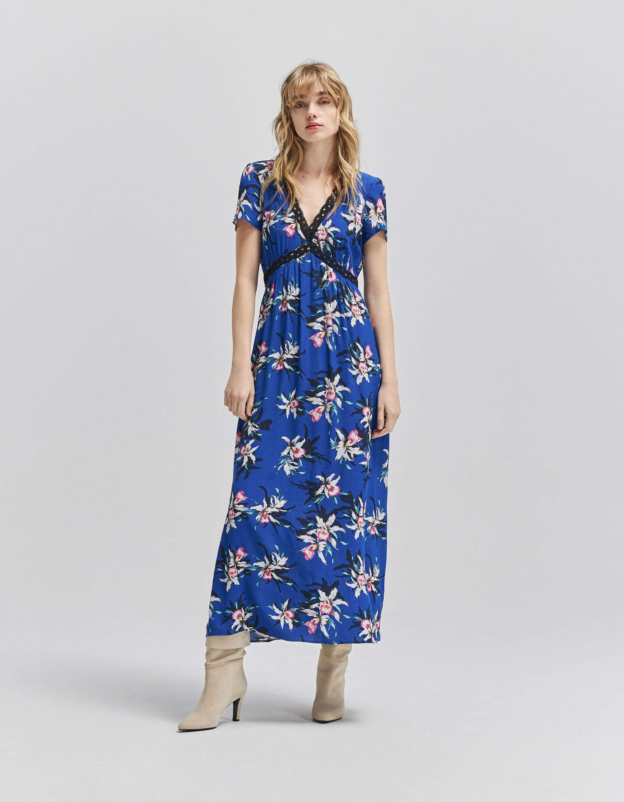Robe longue LENZING ECOVERO fleurs de paradis Femme IKKS