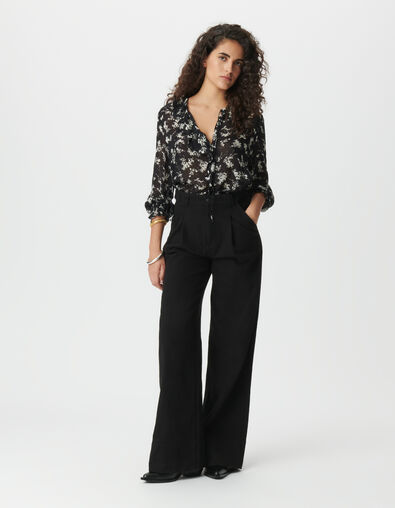 Jean large noir Pénélope Femme - IKKS