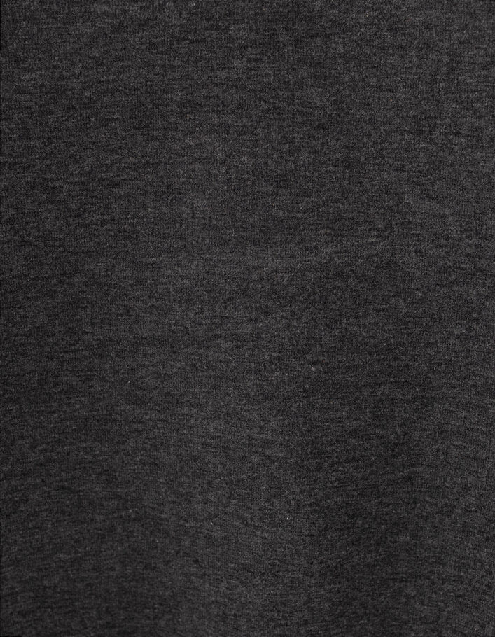 Grau meliertes Mädchensweatshirt mit Stickerei  - IKKS