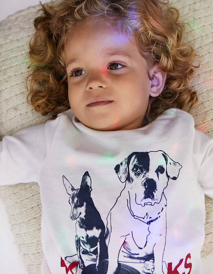 Baby boys' off-white DJ-dog T-shirt  -1