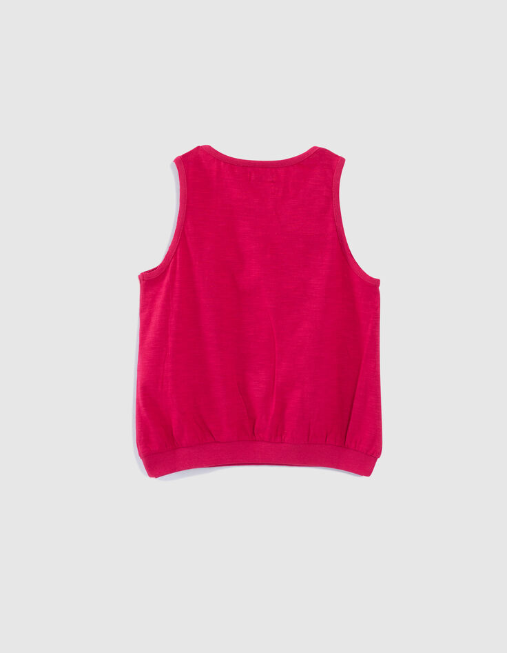 Fuchsia top biokatoen flamingo en bloemen meisjes-2