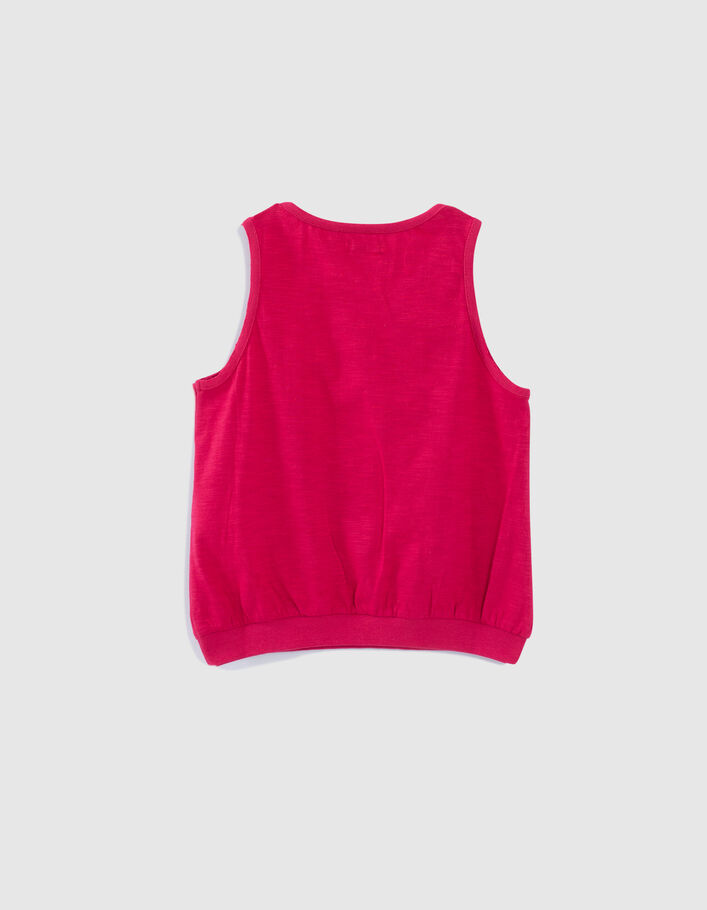 Camiseta de tirantes fucsia flamenco rosa flores niña  - IKKS