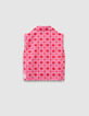 Girls’ pink sleeveless top with red graphic print-4
