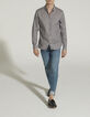 Dark Choco SLIM-Herrenhemd mit geometrischem Print-5