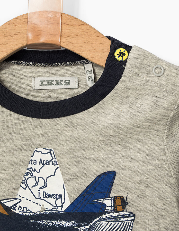 Grijs T-shirt babyjongens -4