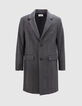 Men’s charcoal semi-plain coat-6