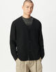Cardigan noir tricot boutonné Homme-2