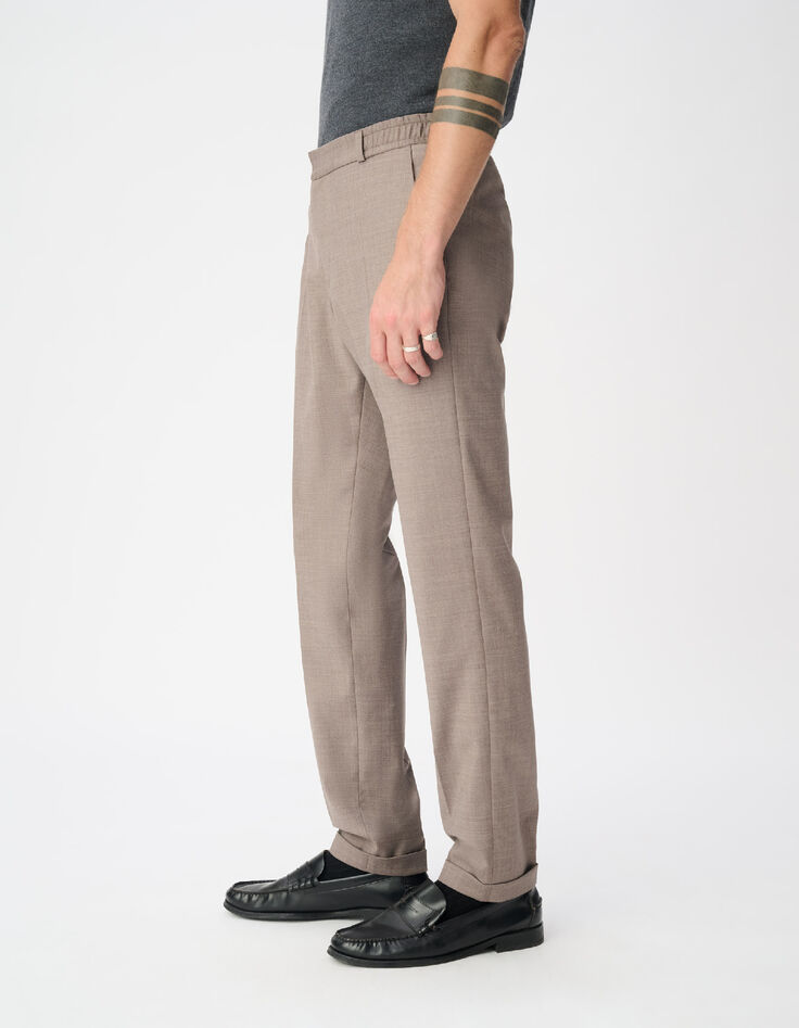 Pantalon de costume beige chin&eacute; TRAVEL SUIT Homme-5