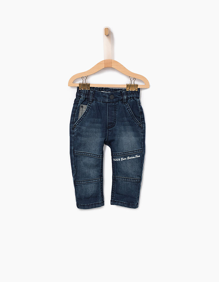 Jean blue vintage esprit motard bébé garçon -1 Jean blue vintage esprit motard bébé garçon -1
