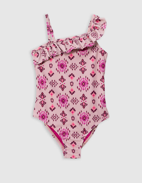 Rosa Mädchenbadeanzug mit Ethno-Print - IKKS