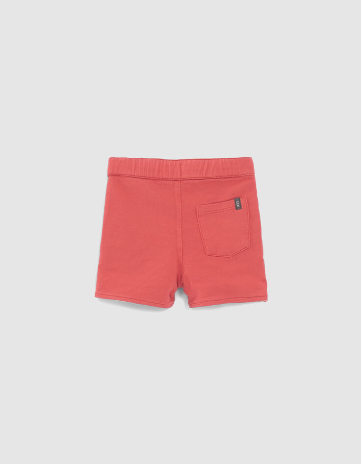Baby boys' red and rock print reversible Bermuda shorts-4