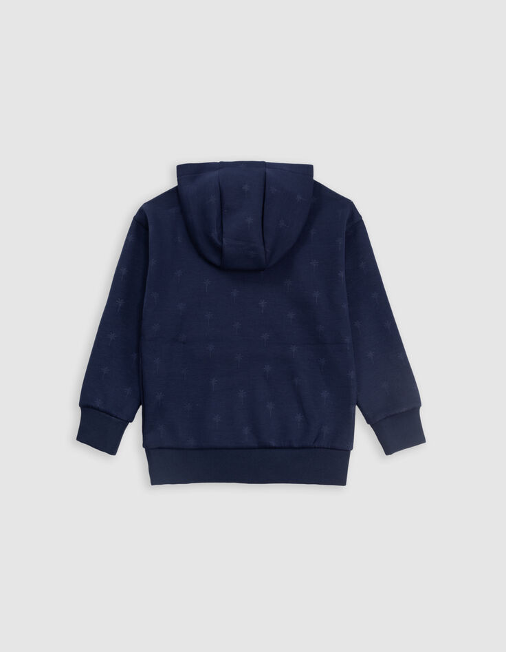 Sudadera beige capucha palmeras niño-4