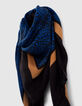 I.Code electric blue animal motif square scarf-4