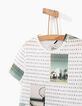 Camiseta blanco óptico fotos y letras niño -4