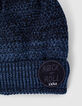 Gorro azul oscuro y negro punto deep dye niño -2