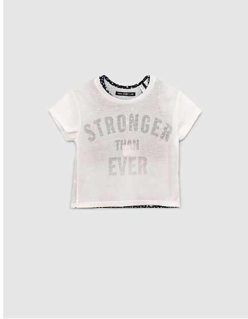 Camiseta 2 en 1 con top de estrellas SPORT LAB niña