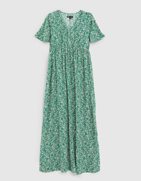 Langes, grünes Mädchenkleid aus LENZING™ ECOVERO™