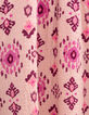 Robe rose imprimé maxi ethnique fille-7