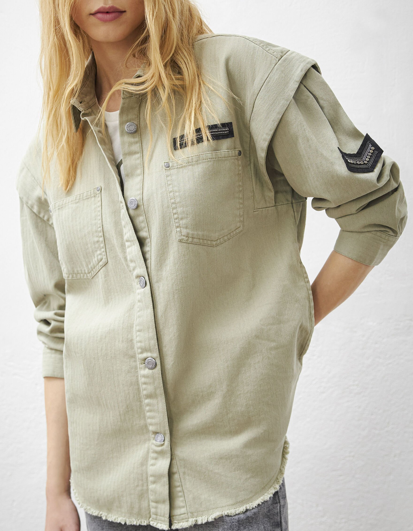 Chemise ikks kaki femme clearance