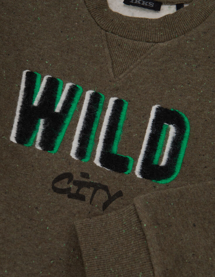 Sweat khaki typo punch needle effect boy-6