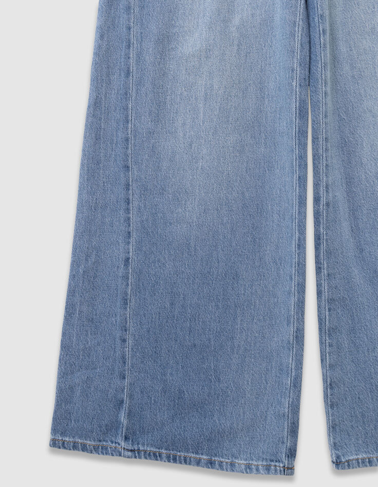 Girls’ blue wide-leg jeans with elasticated waist-4 Girls’ blue wide-leg jeans with elasticated waist-4