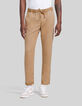 Beige Herrenjogginghose aus Lyocell&reg; mit Gummizug am Bund-2