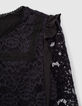 Blouse en dentelle bleu marine femme-3