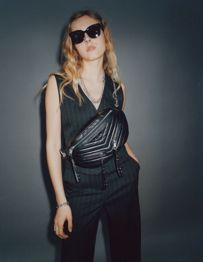 bottine noir clouté femme