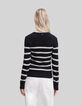 Women’s navy knit sweater with anchor buttons-3