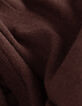 Pull en laine marron tricot fantaisie Femme-6