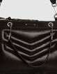 Clutch 1440 Reporter marrón cuero acolchado mujer-4