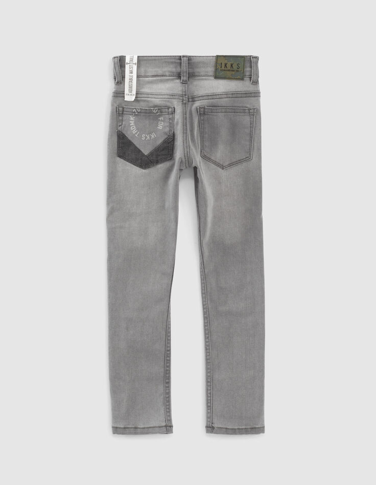 Light grey skinny jeans met print en badge jongens -4 Light grey skinny jeans met print en badge jongens -4