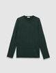 Pull vert tricot mouliné Homme-5