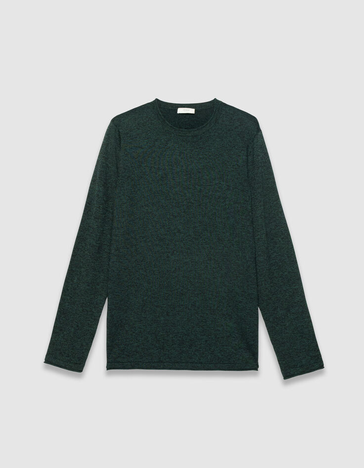 Pull vert tricot mouliné Homme-5 Pull vert tricot mouliné Homme-5